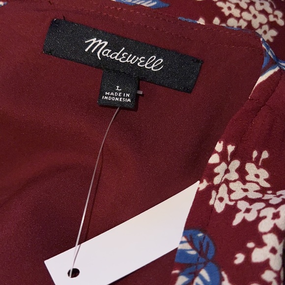 Madewell Button-Back Dress in Antique Flora Large NWT - Picture 9 of 11